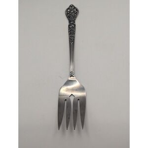 VERSAILLES Stainless Serving Fork MSI Japan Floral Scroll 8.5in Vintage